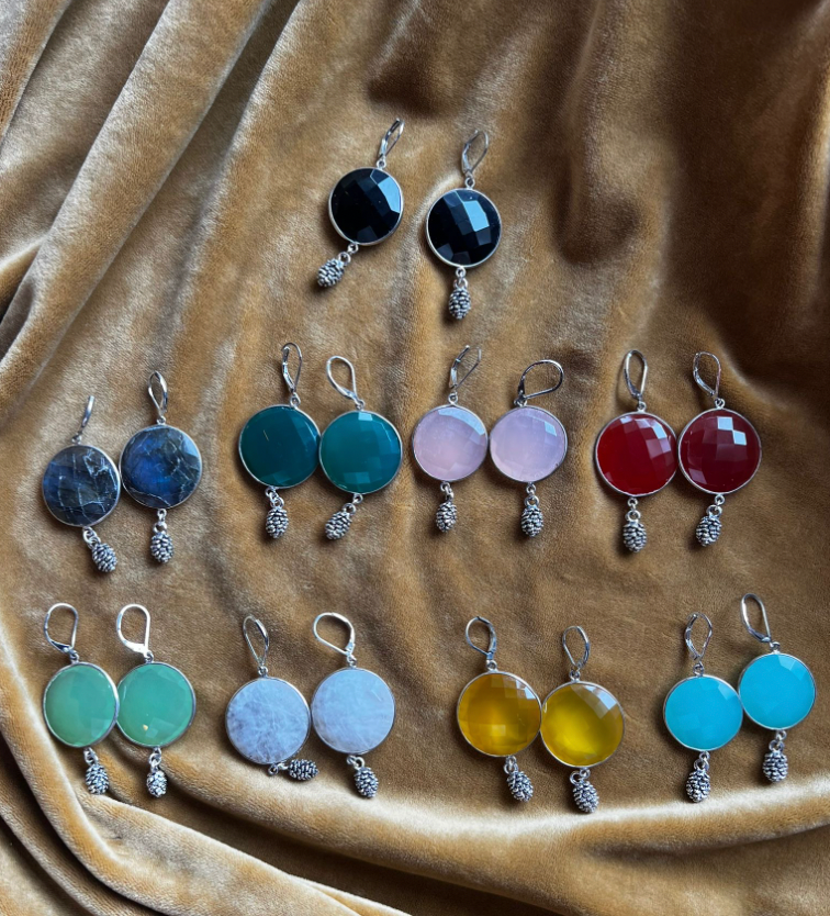 Boucles d'oreilles Aude avec pampille (im)parfaite ❤️
