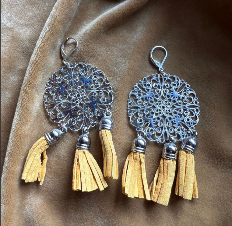 Boucles d'oreilles Kelen argent avec pompons (im)parfaite ❤️
