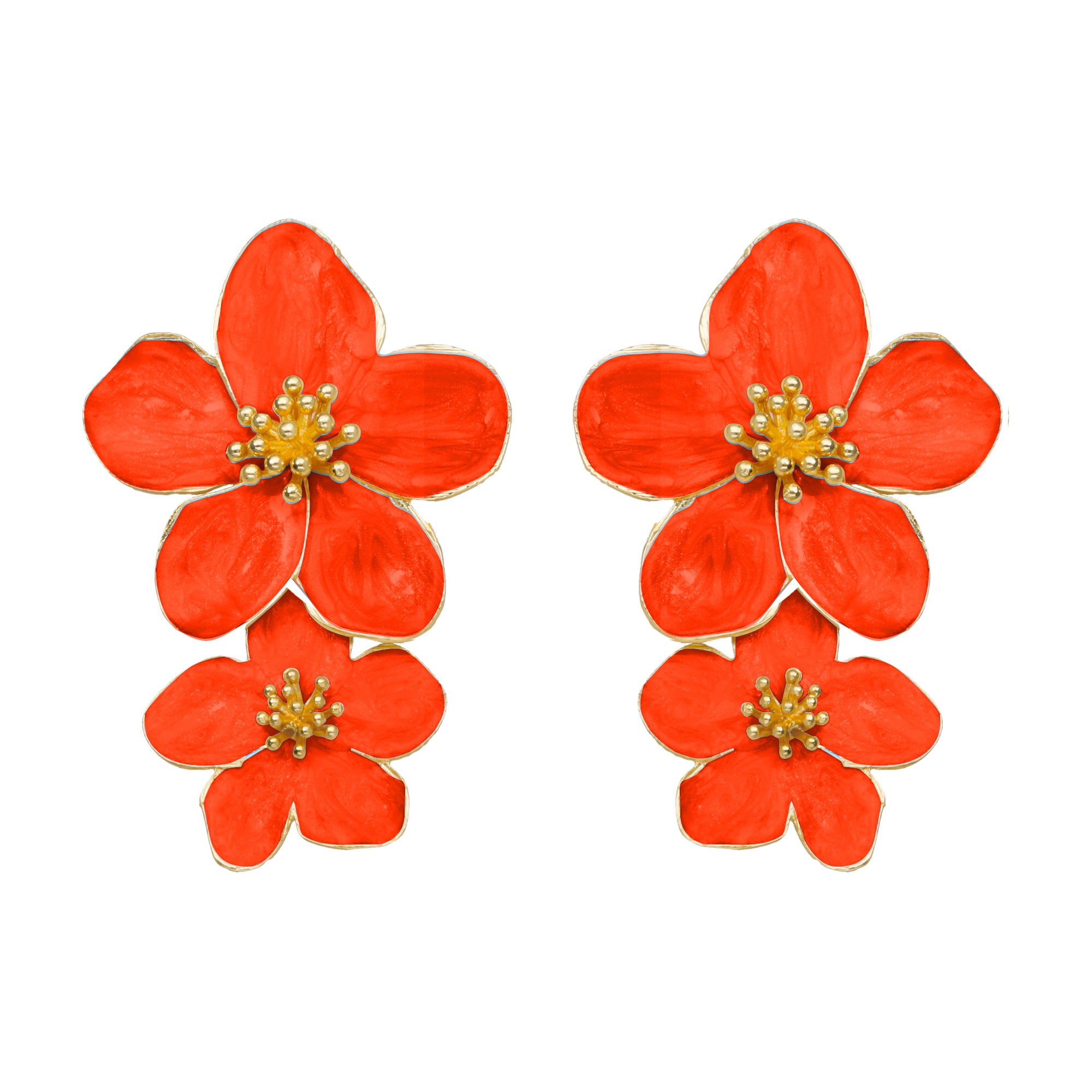 Boucles d'oreilles Hibiscus