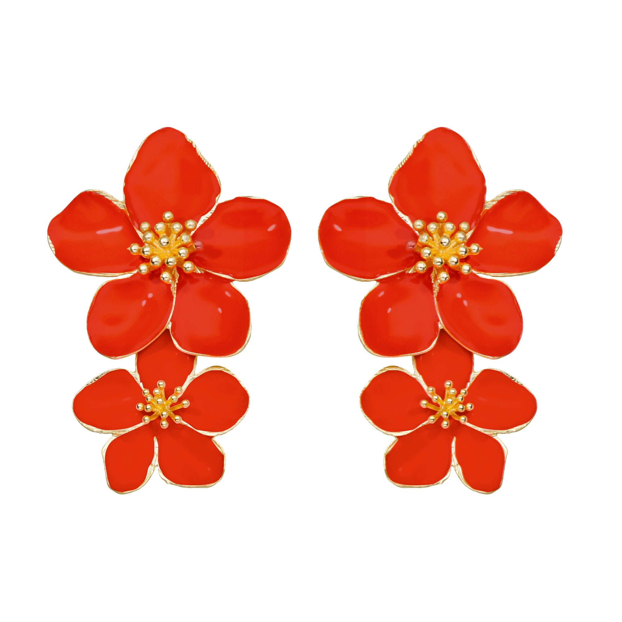 Boucles d'oreilles Hibiscus