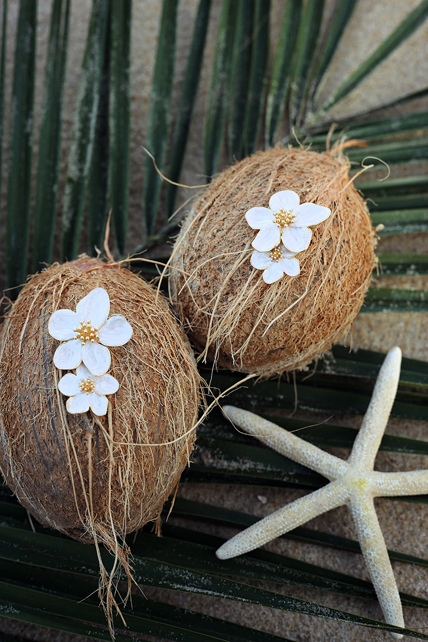 Boucles d'oreilles Hibiscus