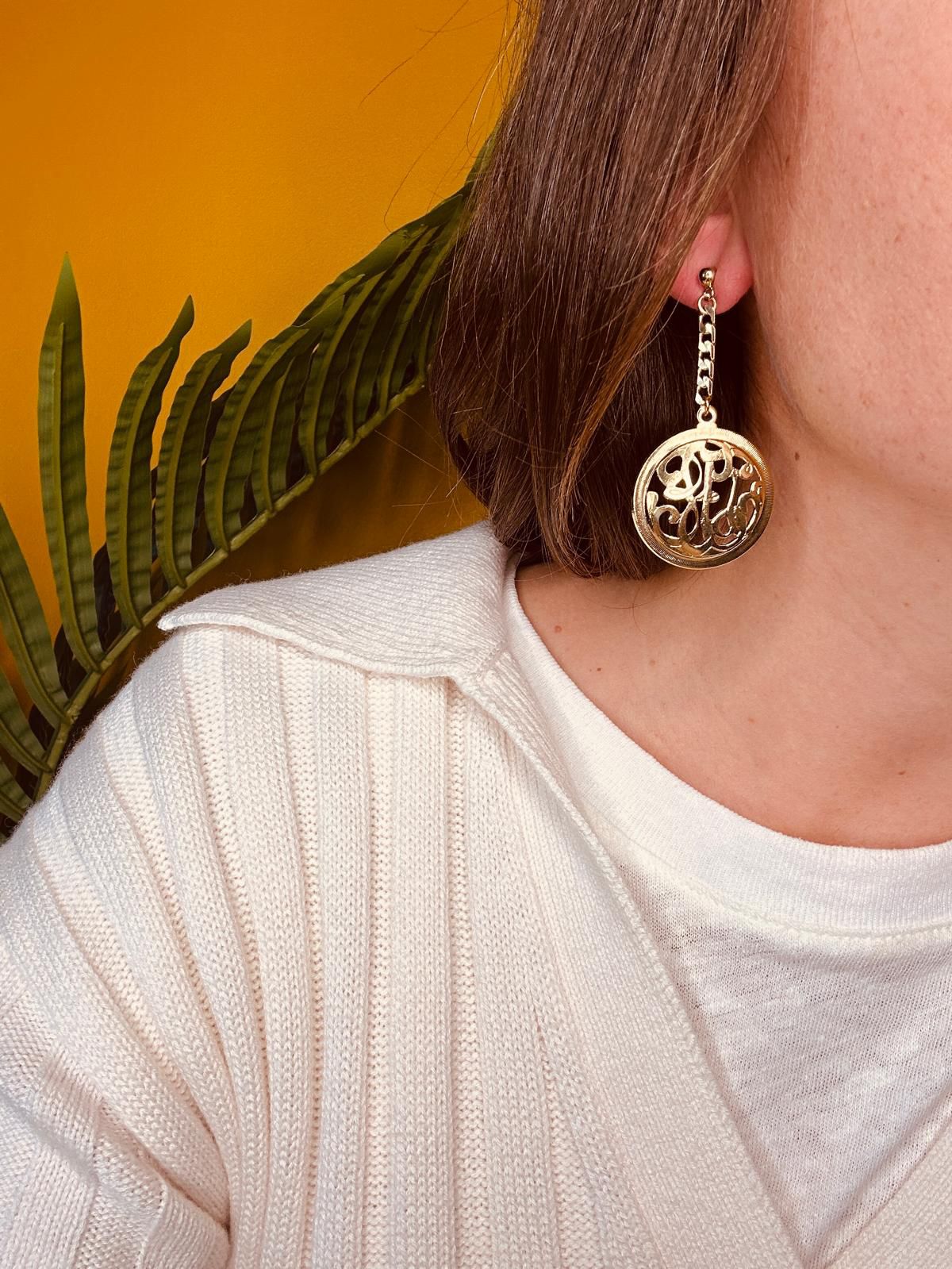 Boucles d'oreilles monogramme (im)parfaite ❤️