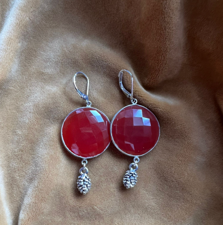 Boucles d'oreilles Aude avec pampille (im)parfaite ❤️
