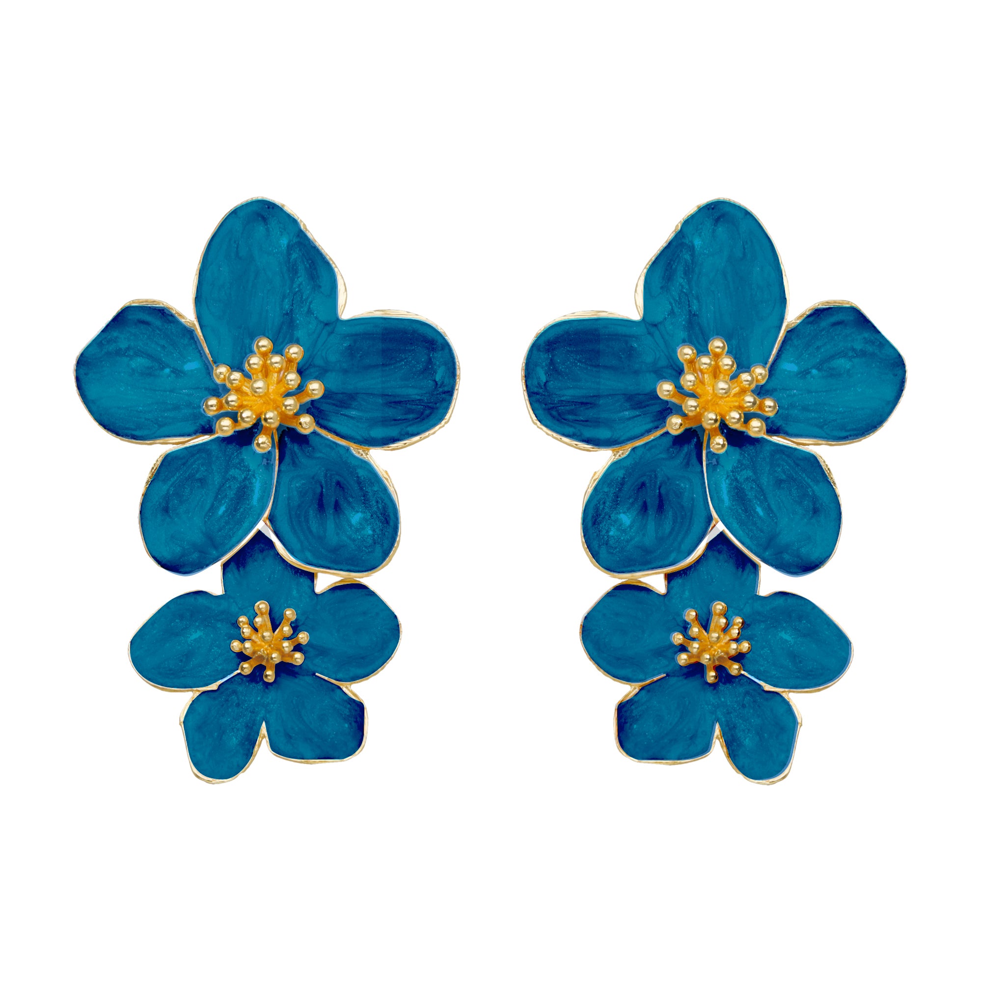 Boucles d'oreilles Hibiscus