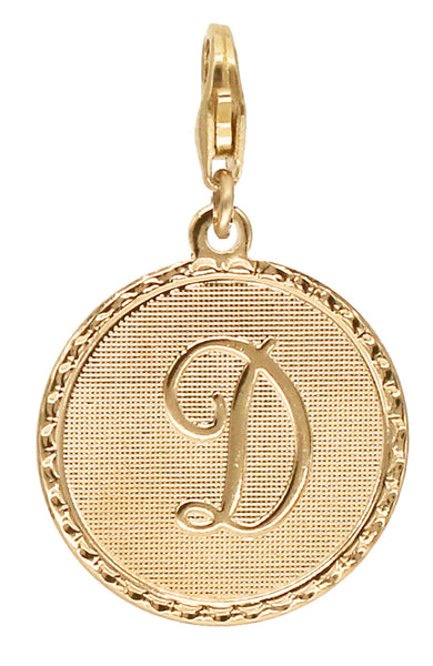 Médaille Monogramme - D / Plaqué or - Collier - Argelouse