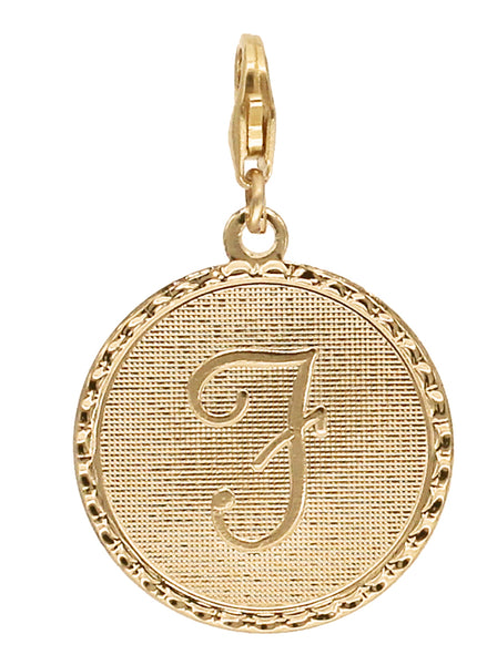Médaille Monogramme - F / Plaqué or - Collier - Argelouse