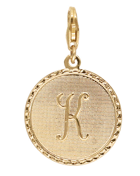 Médaille Monogramme - K / Plaqué or - Collier - Argelouse