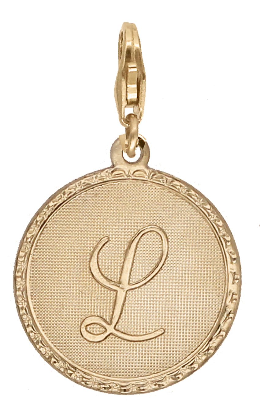 Médaille Monogramme - L / Plaqué or - Collier - Argelouse