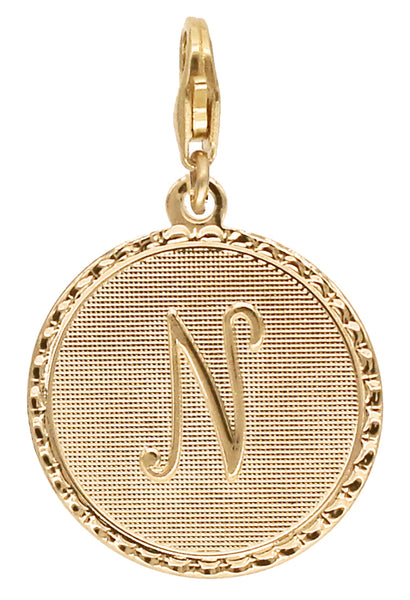 Médaille Monogramme - N / Plaqué or - Collier - Argelouse