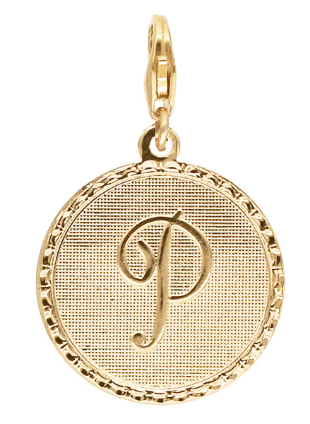 Médaille Monogramme - P / Plaqué or - Collier - Argelouse