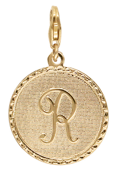 Médaille Monogramme - R / Plaqué or - Collier - Argelouse