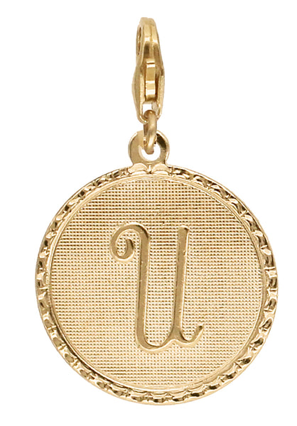 Médaille Monogramme - U / Plaqué or - Collier - Argelouse