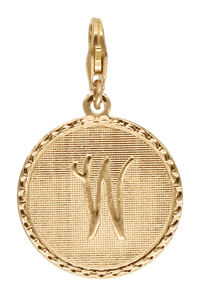 Médaille Monogramme - W / Plaqué or - Collier - Argelouse