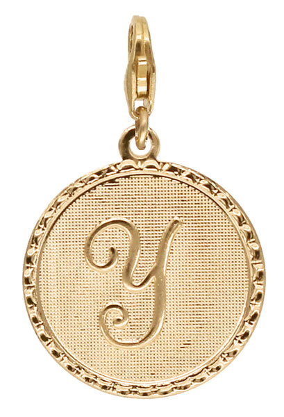 Médaille Monogramme - Y / Plaqué or - Collier - Argelouse